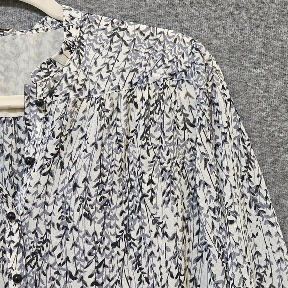 Coldwater Creek Boho Top Women Small Button Popover Blouse Semi Sheer‎ Light - Picture 4 of 16